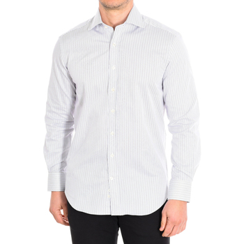 Vêtements Homme Chemises manches longues Cafe' Coton CHAMOIS13-33LS Blanc