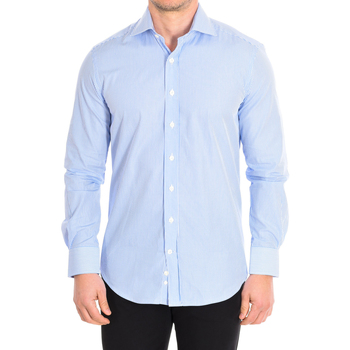 Vêtements Homme Chemises manches longues Cafe' Coton DANIELLE3-33LS Bleu