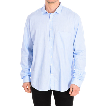 Vêtements Homme Chemises manches longues Cafe' Coton MILLERAIES3-66HLSSLIM Bleu