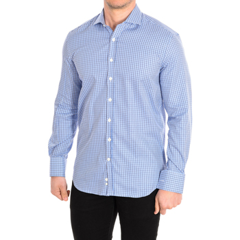 Vêtements Homme Chemises manches longues Cafe' Coton NAIRN3-55DC Bleu
