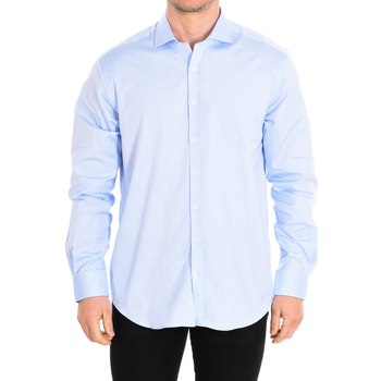 Vêtements Homme Chemises manches longues Cafe' Coton PINPOINT03-33LS Bleu