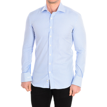 Vêtements Homme Chemises manches longues Cafe' Coton THYM3-55DCSLIM Multicolore