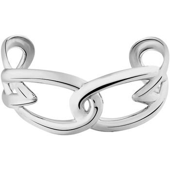 Montres & Bijoux Femme Bracelets Prada logo-plaque shearling earmuffs Bracelet Jonc  Iconics argent Blanc