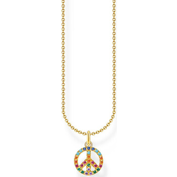 Montres & Bijoux Femme Colliers / Sautoirs Thomas Sabo Collier  argent doré symbole Peace

multicolore Jaune
