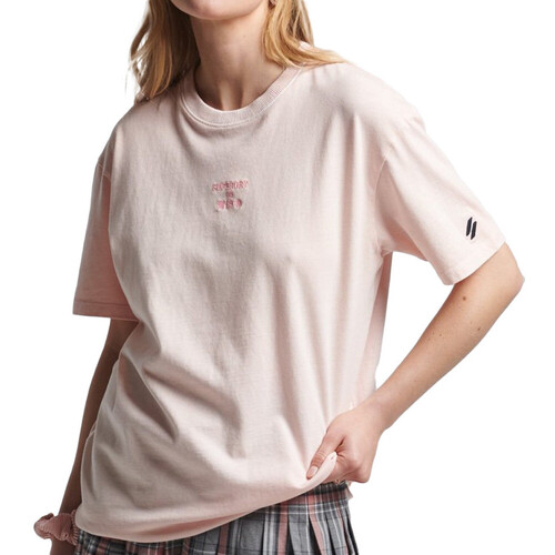 Vêtements Femme T-shirts manches courtes Superdry W1010829A Rose