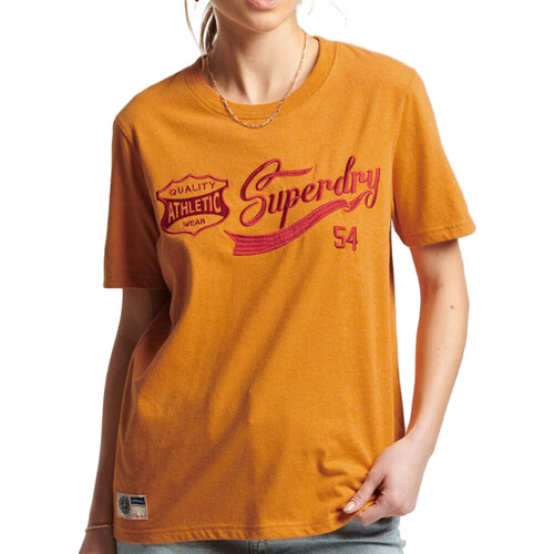 Vêtements Femme T-shirts manches courtes Superdry W1010793A Orange