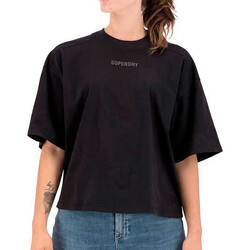 Vêtements Femme T-shirts manches courtes Superdry W1010813A Noir