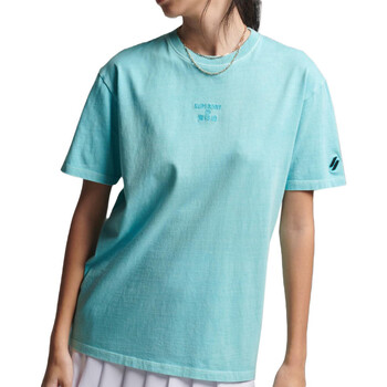 Vêtements Femme Cotton Knit Long Sleeve Crew Neck T-Shirt Superdry W1010829A Bleu