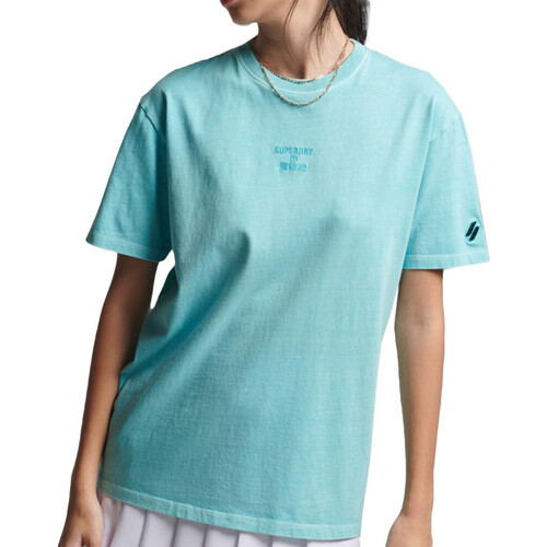 Vêtements Femme T-shirts manches courtes Superdry W1010829A Bleu