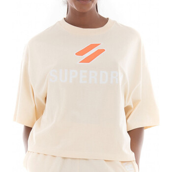 Vêtements Femme T-shirts manches courtes Superdry W1010824A Beige