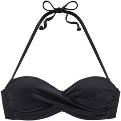 Vêtements Femme Maillots de bain séparables Lascana Haut maillot de bain bandeau armaturé Simple Noir