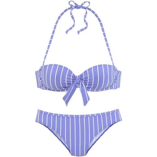 Vêtements Femme Maillots de bain 2 pièces Lascana Ensemble 2 pièces bikini bandeau armaturé préformé Suru Bleu
