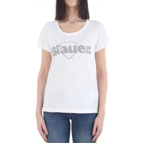 Vêtements Femme T-shirts darks courtes Blauer  Blanc