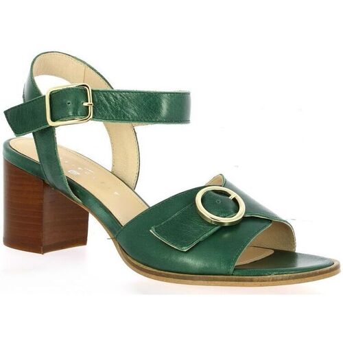 Chaussures Femme Lustres / suspensions et plafonniers Sofia Costa Nu pieds cuir Vert