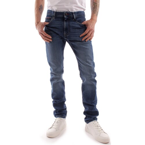 Vêtements Homme Jeans studded-logo slim Tommy Hilfiger MW0MW21840 Bleu