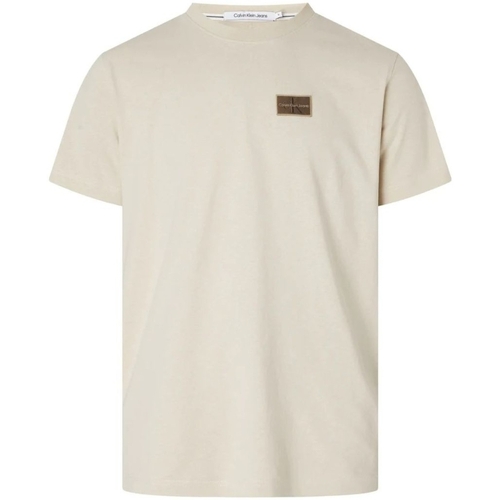 Vêtements Homme Calvin Klein logo-patch rib-knit beanie Grün Calvin Klein Jeans T shirt Calvin Klein Ref 59554 ACI Multi Beige
