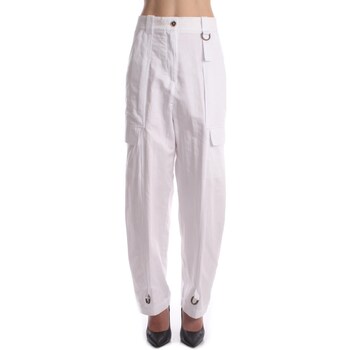 Vêtements Femme Pantalons cargo Semicouture S3SQ06 Blanc
