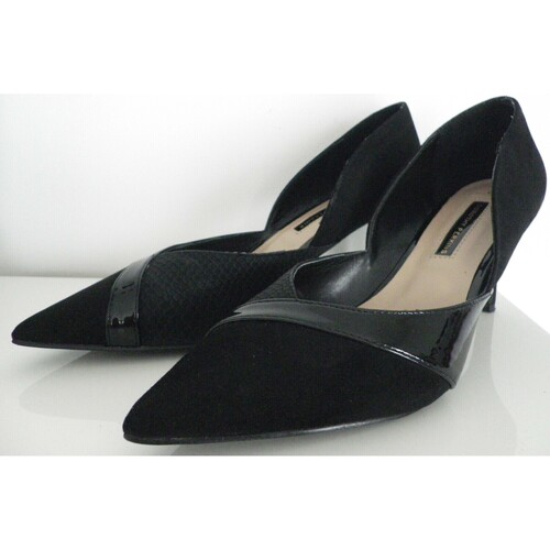 Chaussures Femme Escarpins Dorothy Perkins Escarpins noirs talons 7,5 cm T.39 imitation cuir, en parfait ét Noir