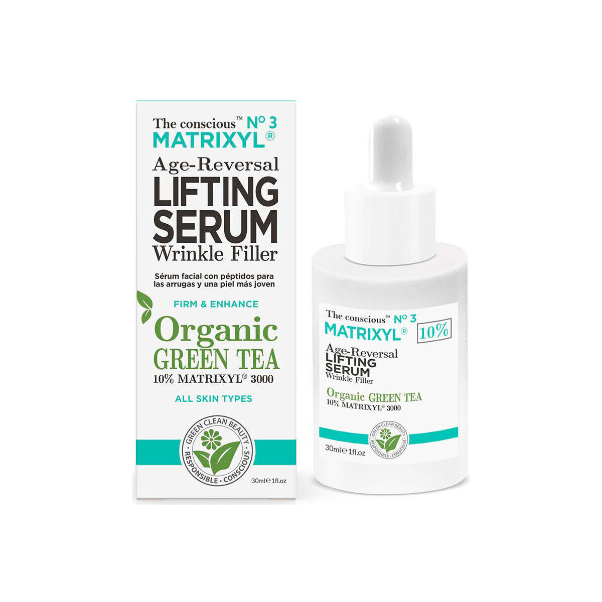 Beauté Anti-Age & Anti-rides The Conscious™ Matrixyl® Age-reversal Lifting Serum Organic Green Tea 