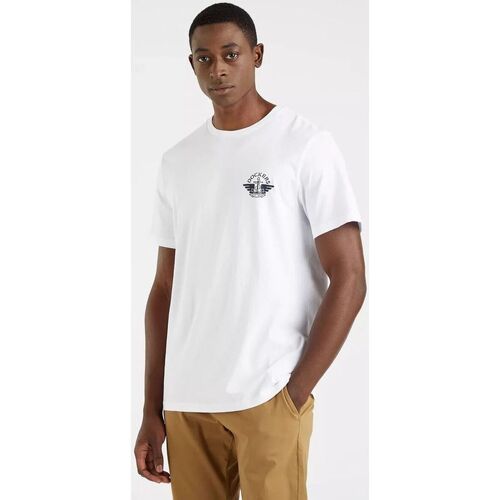 Vêtements Homme one of the most cushioned shoes Dockers A1103 0069 GRAPHIC TEE-LUCENT WHITE Blanc
