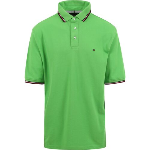 Vêtements Homme Dotted Collared Polo Shirt Tommy Hilfiger Polo 1985 Tripped Vert Vif Vert