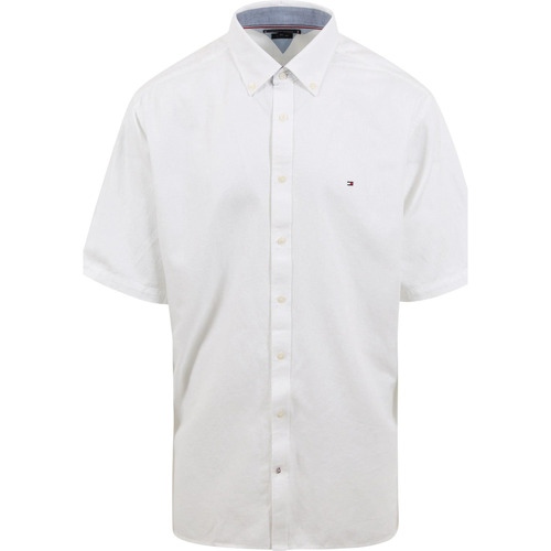 Vêtements Homme Chemises manches longues Tommy Hilfiger Chemise Big And Tall Manches Courtes Blanc Blanc