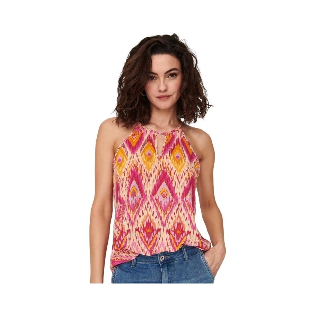Vêtements Femme Tops / Blouses Only Top Alma Life Poly - Raspberry Rose Rose