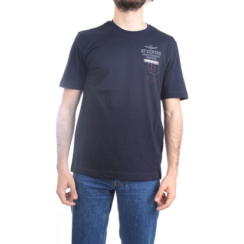 Vêtements Homme T-shirts manches courtes Aeronautica Militare 231TS2089J594 Bleu
