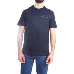 Vêtements men T-shirts manches courtes Aeronautica Militare 231TS2083J593 T-Shirt/Polo men bleu Bleu