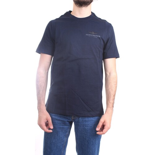 Vêtements Homme Womens Long Sleeve Tops and T Shirts Aeronautica Militare 231TS2083J593 T-Shirt/Polo homme bleu Bleu