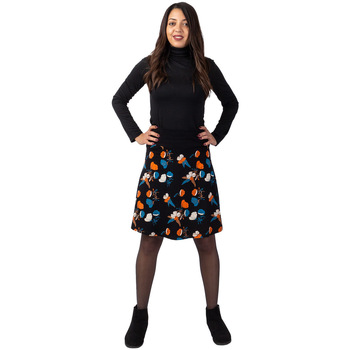 Vêtements Femme Jupes Coton Du Monde courte en coton DEEPALI motif fleurs d'automne Noir