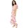 Vêtements Femme Robes Coton Du Monde longue à volants KENDRA imprimé fleurs de cerisier blanc Noir