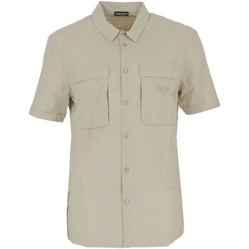 Vêtements Homme Chemises manches courtes Emporio Armani logo top-handle tote Goldni de plage Beige