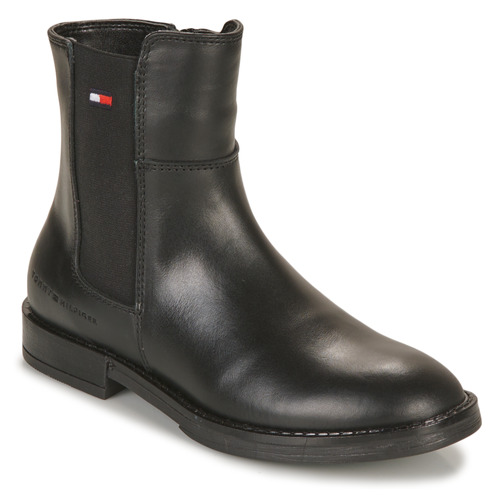 Chaussures Fille Boots Tommy Reporter Hilfiger LORY Noir