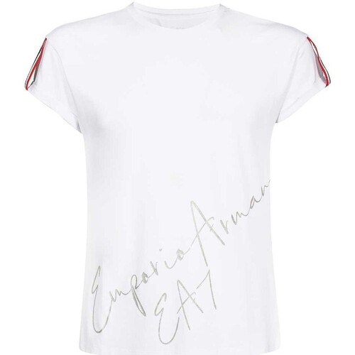 Vêtements Femme T-shirts & Polos Sneakers EA7 EMPORIO ARMANI X8X048 XK242 Q612 Blkiris Cblue Plair T-shirt à manches courtes EA7 3RTT27 Blanc