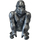 Maison & Déco Statuettes et figurines Tdk Import Statue en céramique Gorille argent patiné Gris