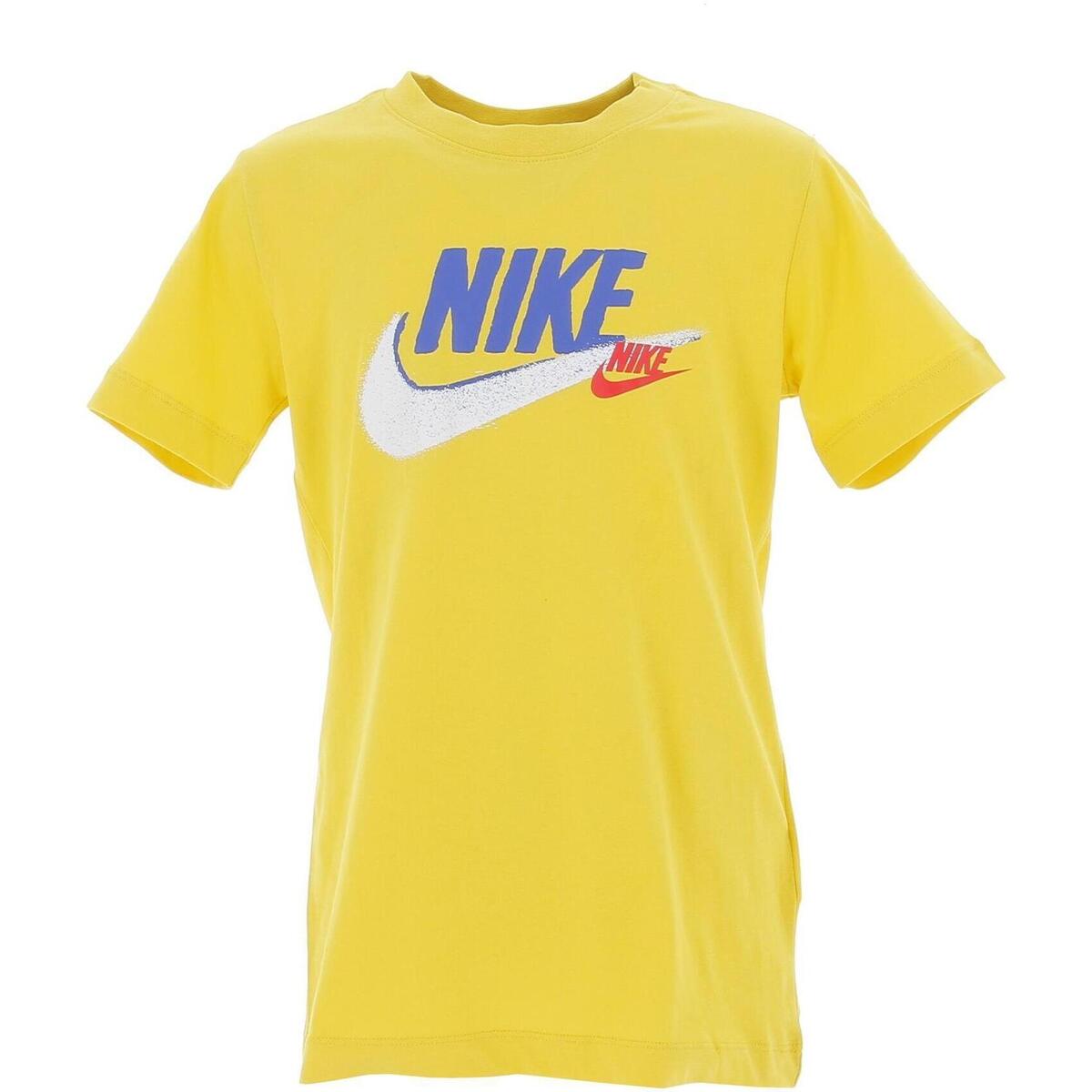 Vêtements Garçon T-shirts manches courtes Nike B nsw si ss tee Jaune