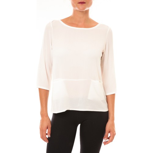 Vêtements Femme Tops / Blouses The Bagging Co By La Vitrine Top K598 blanc Blanc