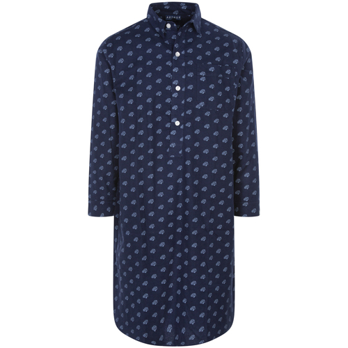 Vêtements Homme Pyjamas / Chemises de nuit Arthur Chemise de nuit coton biologique Bleu