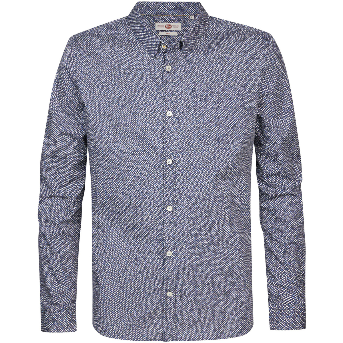 Vêtements Homme Chemises manches longues Petrol Industries Chemise Regular Fit coton motifs abstraits Bleu