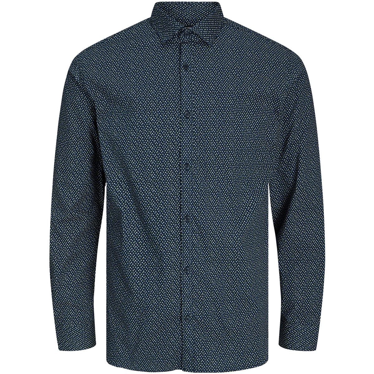 Vêtements Homme Chemises manches longues Jack & Jones Chemise coton cintrée Bleu
