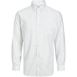 Vêtements Homme Chemises manches longues Jack & Jones Chemise slim Blanc