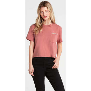 Vêtements Femme T-shirts manches courtes Volcom Camiseta Chica  Pocket Dial Tee Sepia Rose