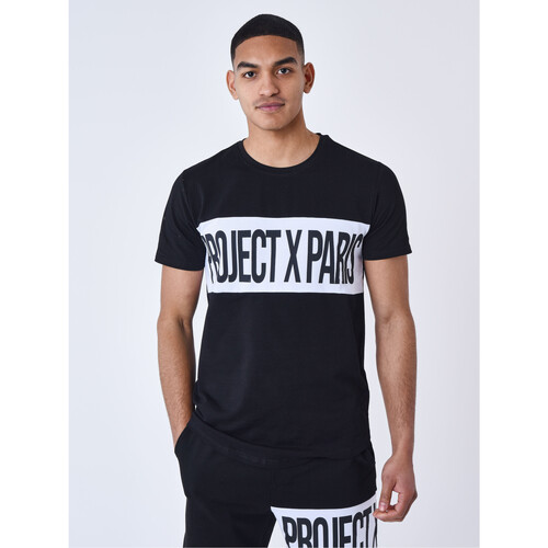 Vêtements Homme T-shirts & Polos Project X Paris Kiton T-Shirt mit Logo-Stickerei Noir