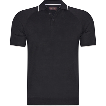Vêtements Homme Polos manches als Cappuccino Italia Tipped Tricot Polo Noir