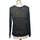 Vêtements Femme T-shirts & Polos Biscote top manches longues  36 - T1 - S Noir Noir