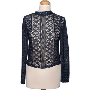 Vêtements Femme Gilets / Cardigans Zara top manches longues  36 - T1 - S Bleu Bleu