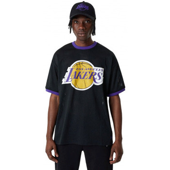 Vêtiquette Homme Débardeurs / T-shirts sans manche New-Era Tee shirt homme Lakers en Mesh  60357111 - XXS Noir