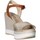 Chaussures Femme Sandales et Nu-pieds NeroGiardini E307680d santal Femme Platine et cognac Argenté