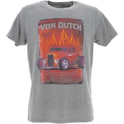 Vêtements Homme T-shirts manches courtes Von Dutch Tee-shirt mc regular fit Gris anthracite chiné